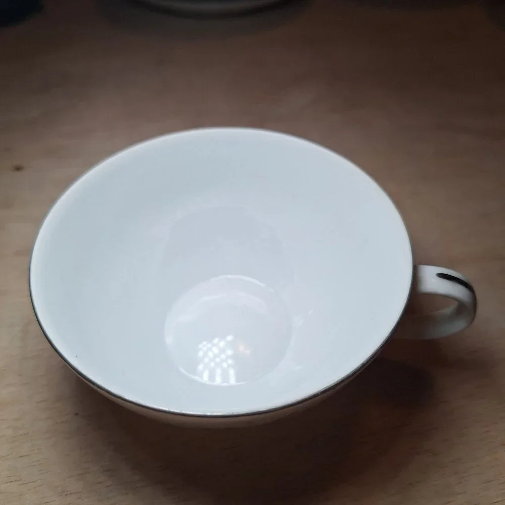 Vintage Memphis Fine China Floral Tea Cup Replacement Rose‎ Pink Gray
